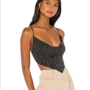 Deonna Bandana Studded Top in Black